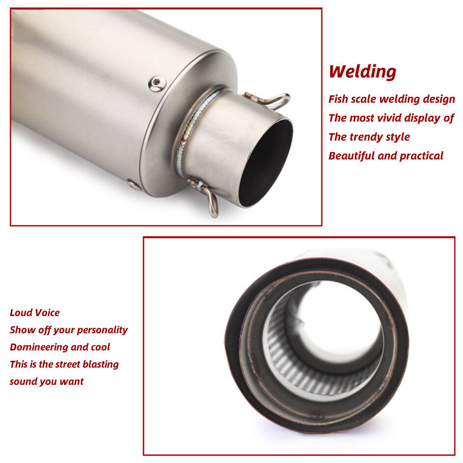 DB Killer Slip On 51mm 250mm Motorcycle Exhaust Pipe Muffler Tips Replac Baffles