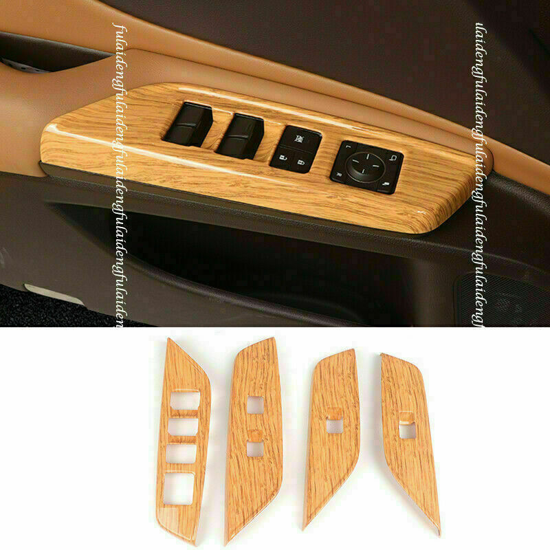 for Lexus ES350/300H 2019-2022 Wood Grain ABS Inner Window Switch Panel Cover 4P