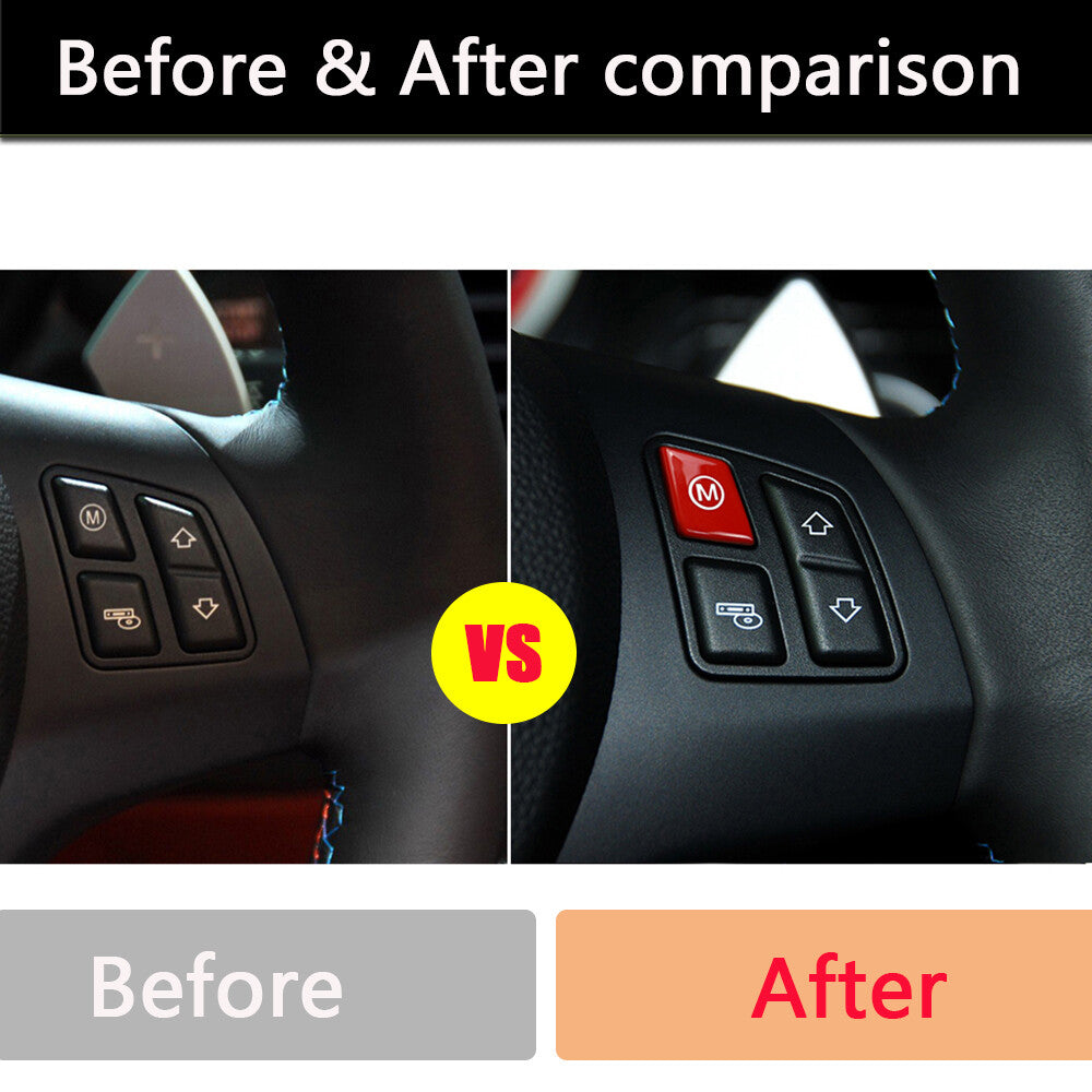 Car Steering Wheel M alphabet Mode for BMW 3 Series E90 E92 E93 M3 2007-2013 Red