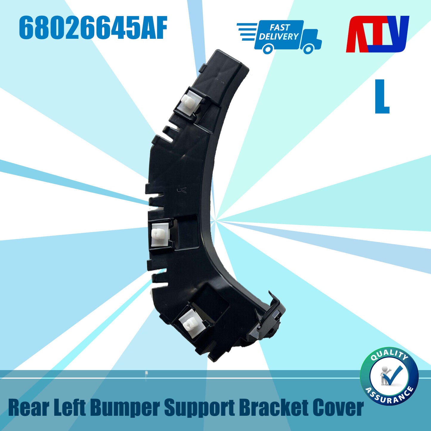 Rear Left Bumper Support Bracket Cover For 2008-2020 for DODGE for CHALLENGER 68026645AF