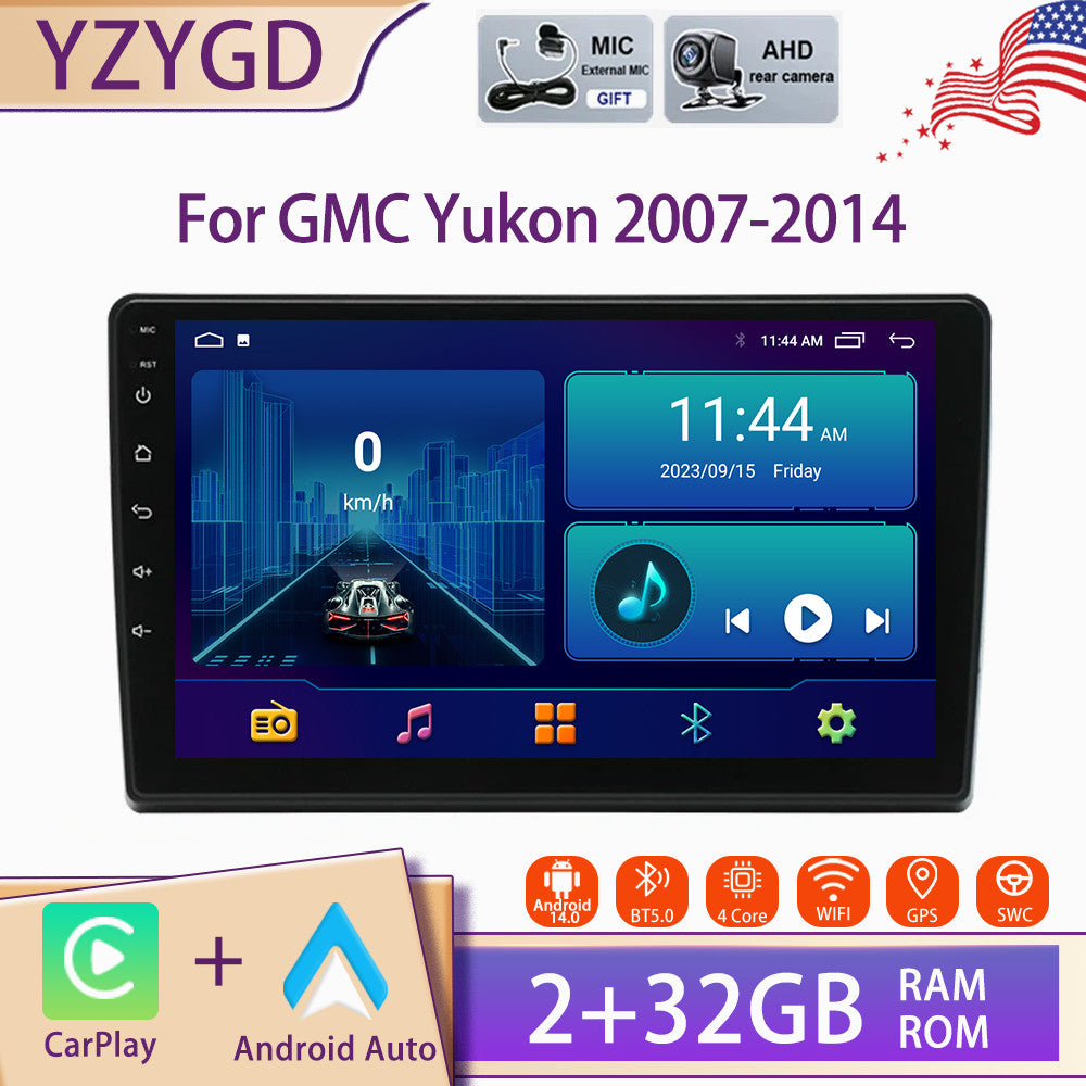 Android Auto Carplay for GMC Yukon 2007-2014 Car Stereo Radio GPS Player Screen