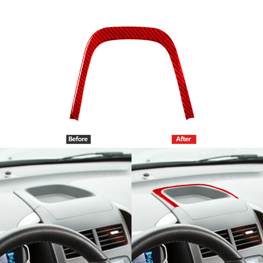 Red Carbon Fiber Above Console Storage Outer Cover for Chevrolet Sonic 2012-2016