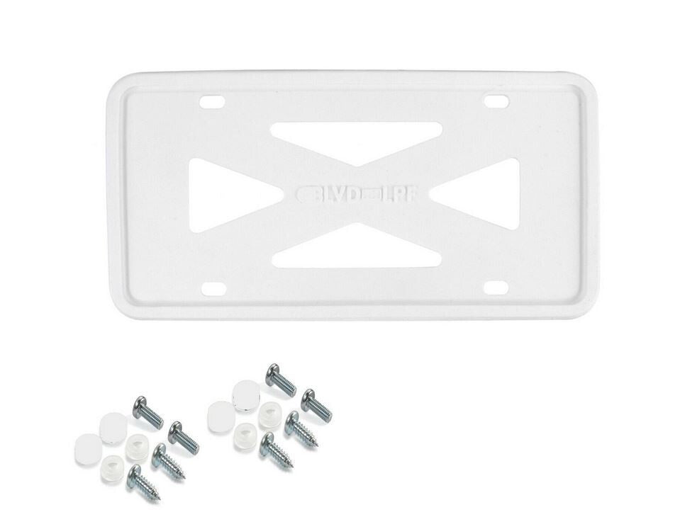 1 piece of white silicone car license plate frame cover cap for trunk suitable for Dodge