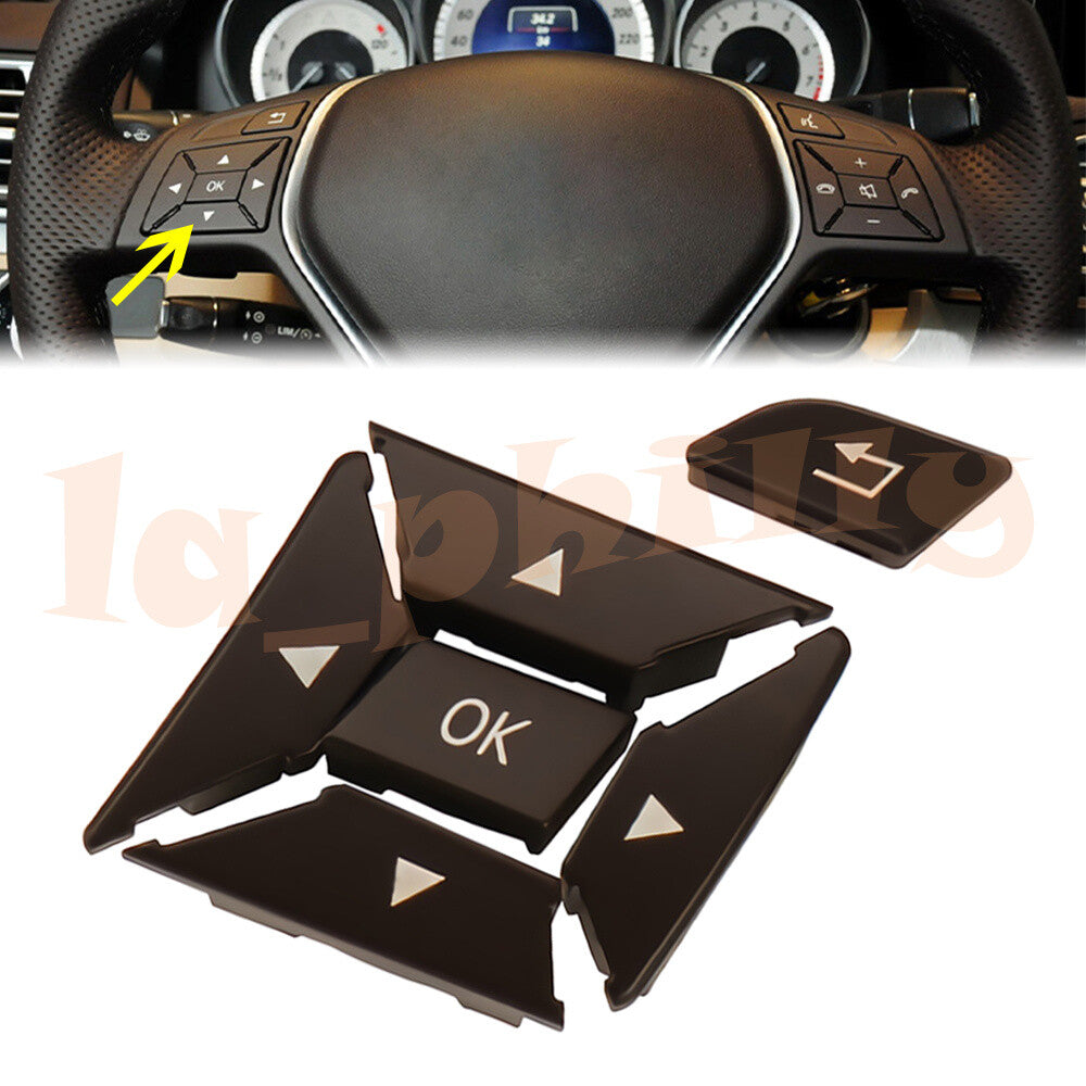 for Mercedes for Benz C Class W204 Left Steering Wheel Control Switch Cover Brown