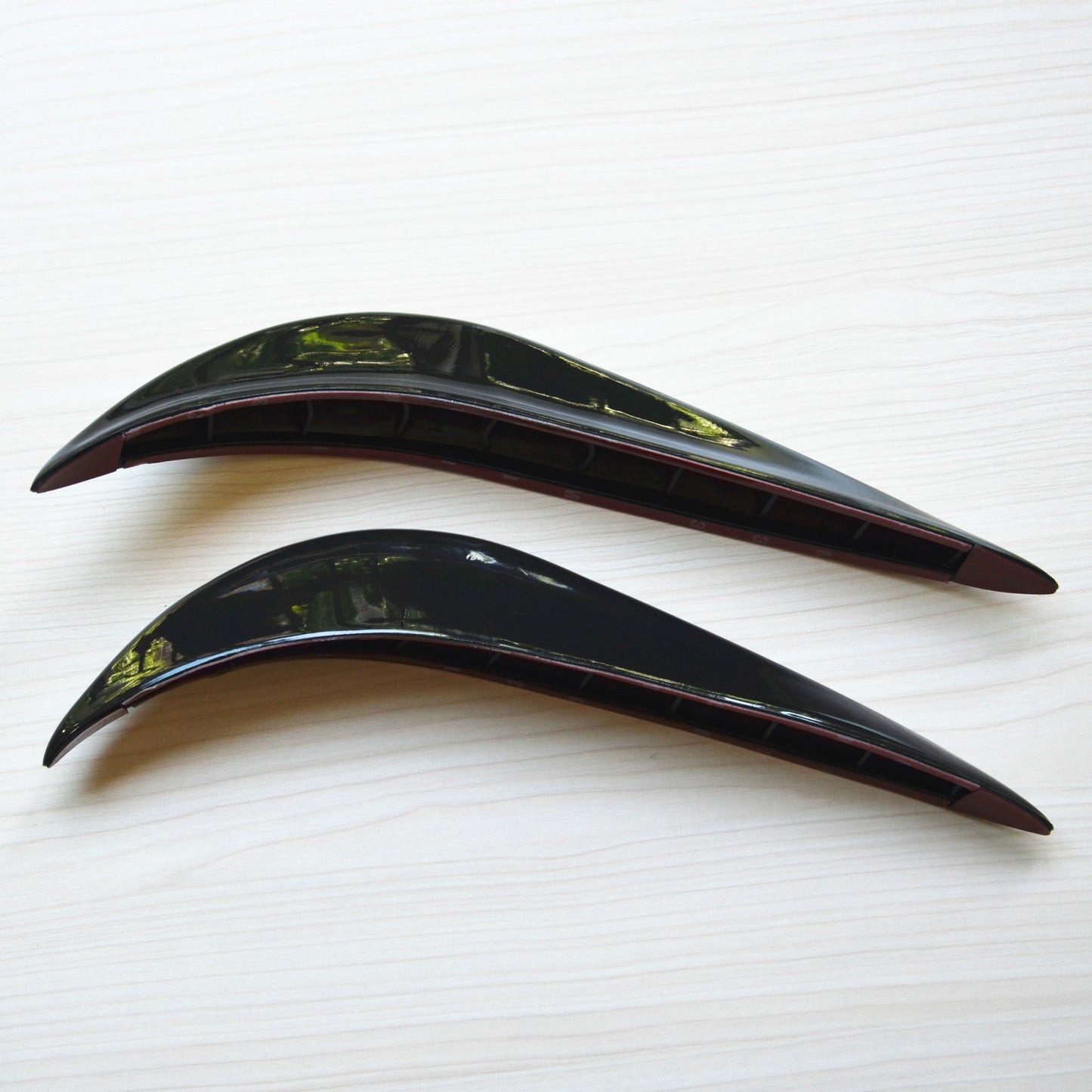 2 Pcs Soft PVC Car Bumper Protector Streamline Anti-rub Crash Strip Black Cover