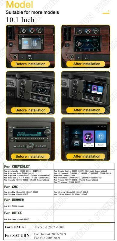 10.1 Android 10.1 Stereo Player GPS Radio for Chevrolet for GMC for Yukon for Sierra Tahoe