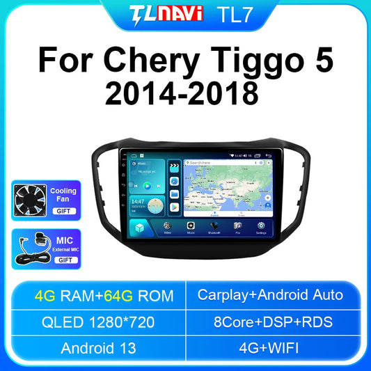 for Chery Tiggo 5 2014-2018 CarPlay Car Radio GPS Multimedia Video Player Screen