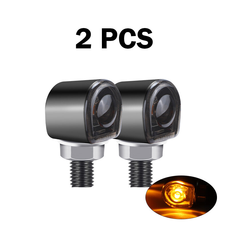 2X Smoke Motorcycle LED Turn Signal Blinker Light Indicator Amber for Mini Universal
