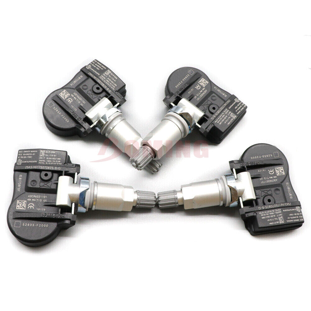 4-pack of new 52933-F2000 TPMS tire pressure sensors suitable for Hyundai for Elantra Kona