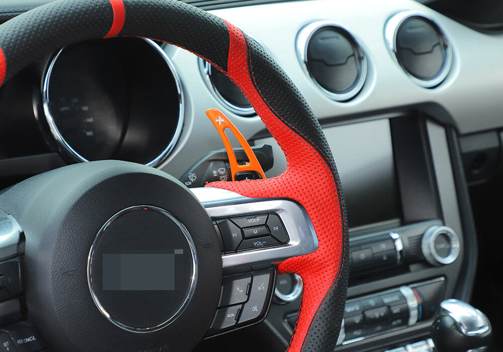 Steering Wheel Shift Paddle Shifter Extension for Ford for Mustang 2015+Alloy Orange
