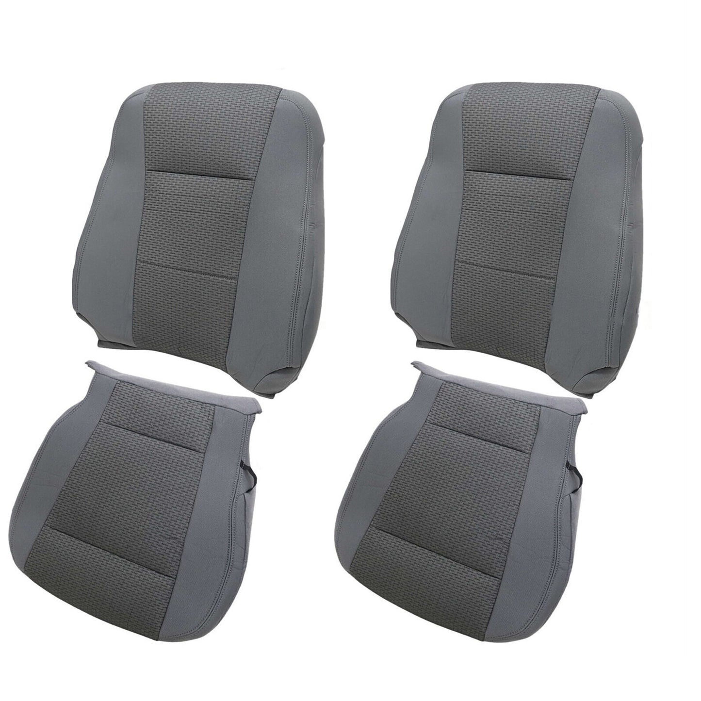 4X for Ford F150 XLT 2015-20 Front Driver+Passenger Bottom-Top for Seat Covers Cloth