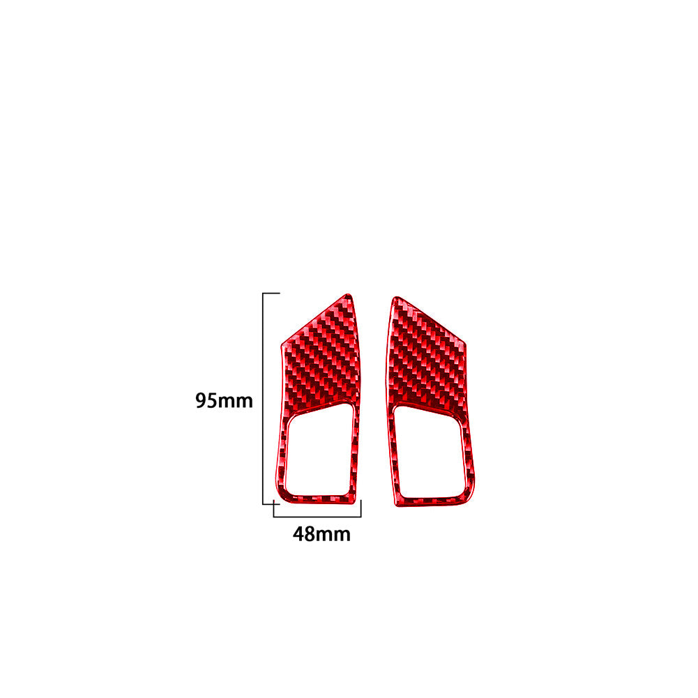 Two-piece set of red carbon fiber steering wheel cover trim suitable for Lexus GS 2006-2009
