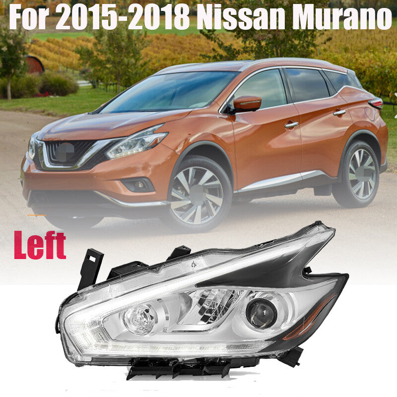 For 2015-2018 for Nissan Murano Left Driver LED DRL Halogen Projector Headlight