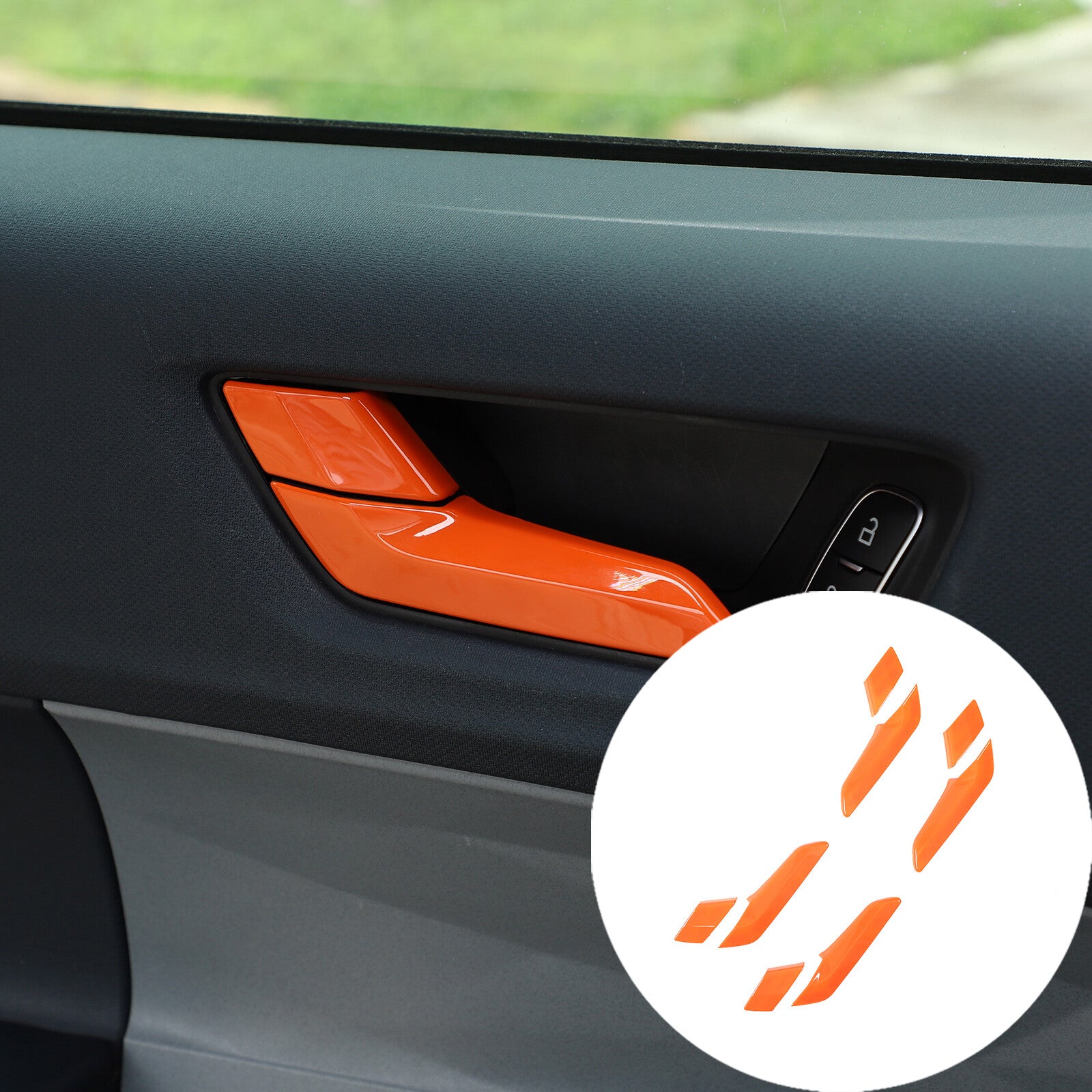 ABS glossy black front grille trim cover for Mitsubishi Outlander 23-24