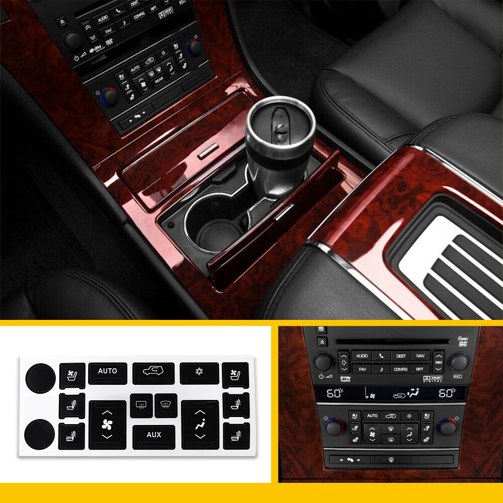 For 2007-2014 for Cadillac for Escalade EXT ESV Climate Control Worn Button Repair Decal