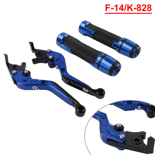 Folding Extendable Brake Clutch Lever Handlebar Grip Set Fit for Kawasaki