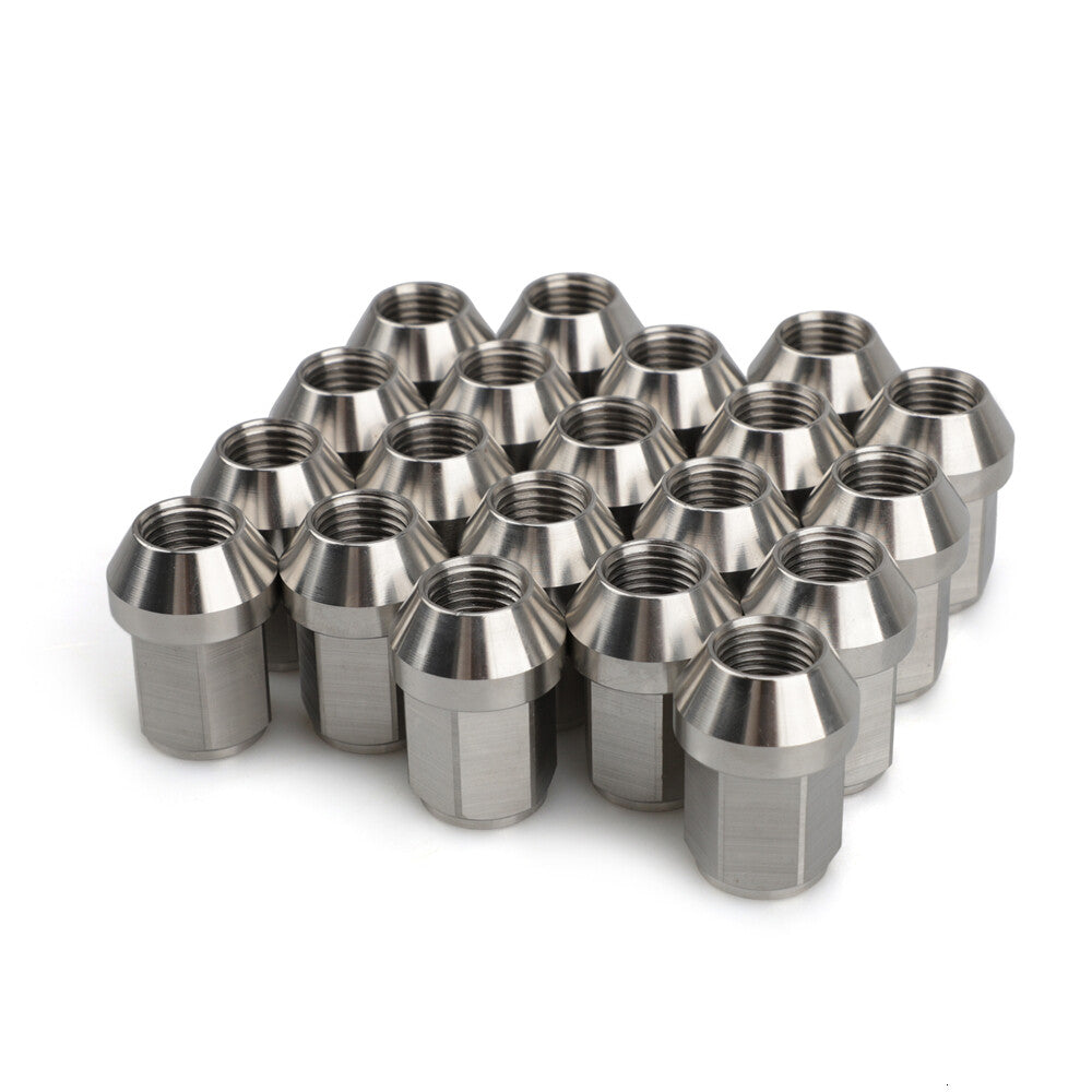 24-piece pack of 35mm stainless steel wheel nuts, lug nuts, hexagonal, 19mm, M141.5, high strength.
