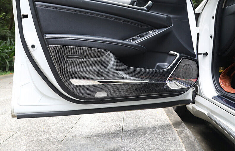 for Honda Accord 2019-2022 ABS Carbon Look Car Door Anti-Kick Panel Cover Guards