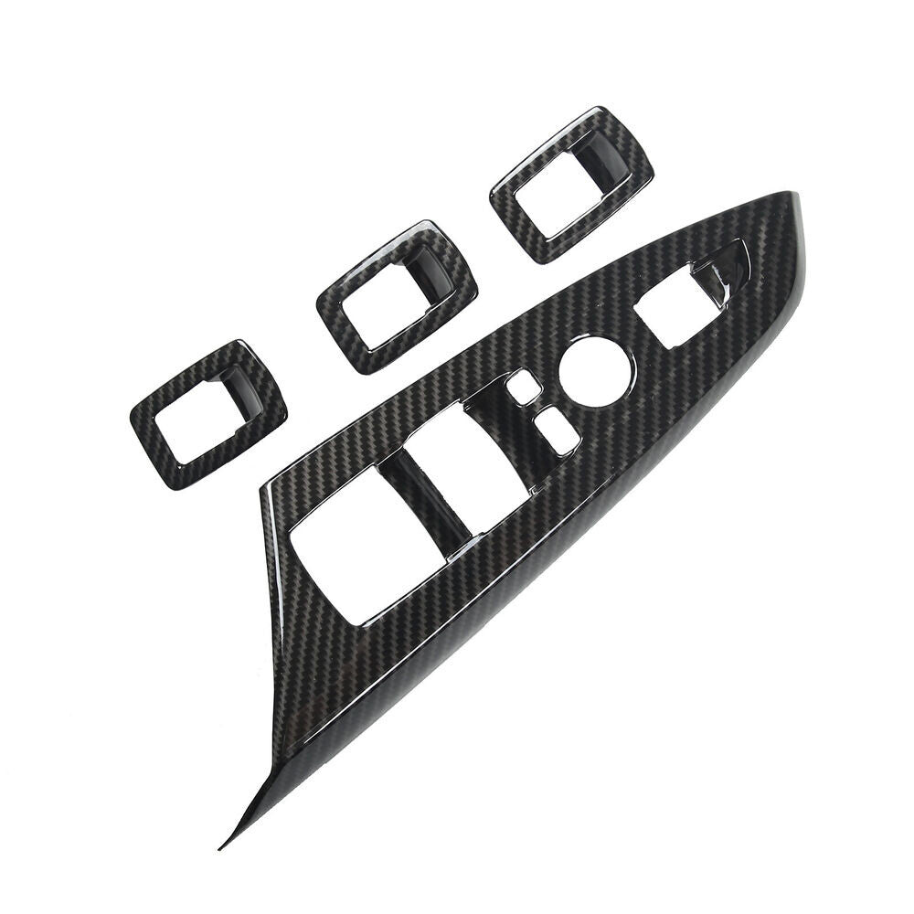 Carbon Fiber ABS Window Lift Switch Button Cover for BMW X3 F25 X4 F26 2014-2017