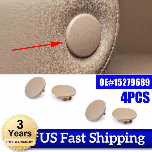 4pcs Beige Rear Armrest for Seat Bolt Cover Cap for Cadillac for Escalade for Chevrolet 1500