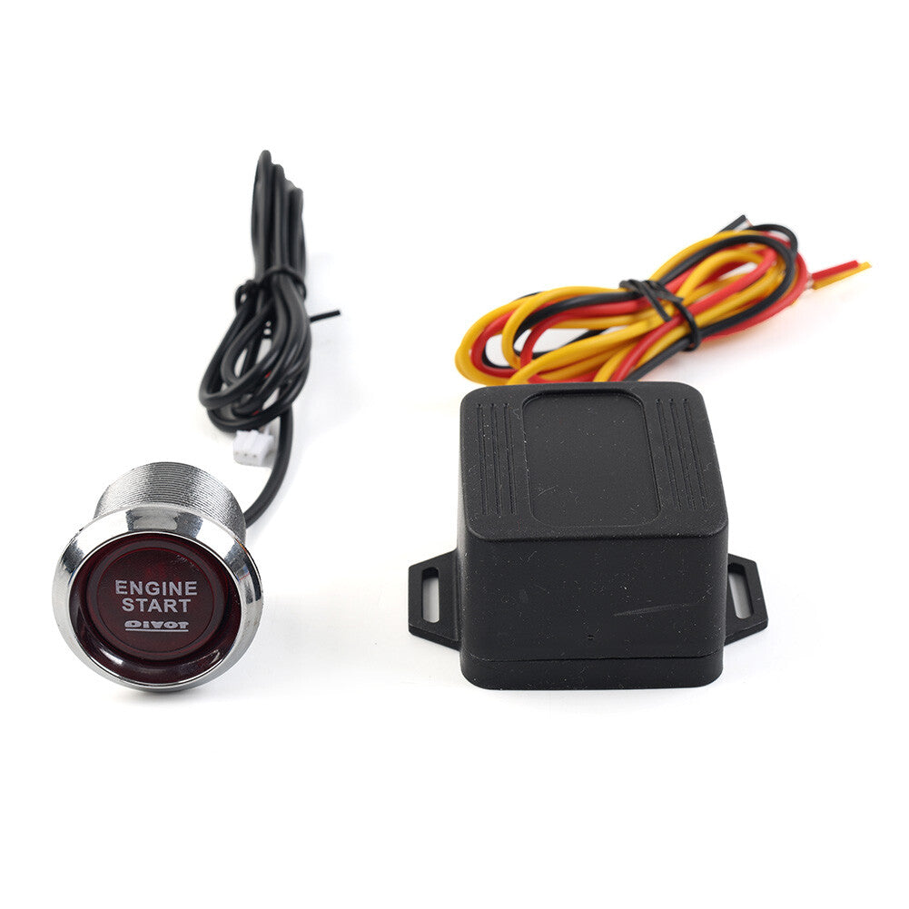 Universal Car Engine Start Push Button Switch Ignition Starter Kit Red 12V LED