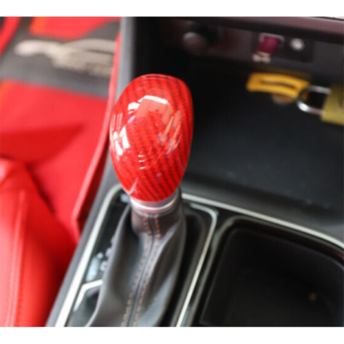 for Hyundai Sonata 2015-2019 Red Carbon ABS Gear Shift Knob Molding Cover Trim