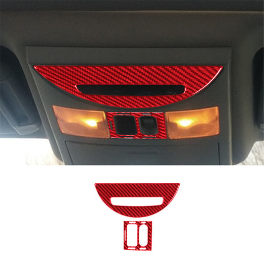 Red Carbon Fiber Reading Light Control Trim Cover for Nissan Quest 2004-2006