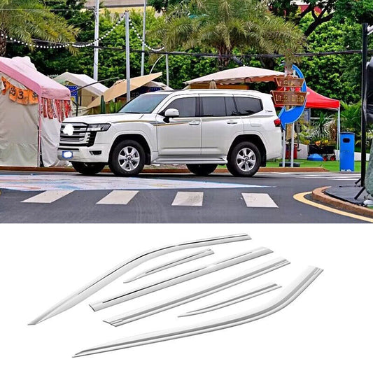 for Toyota for Land Cruiser 22-25 Chrome Window Visors Sun Rain Guard Vent Deflector
