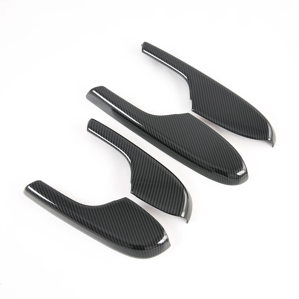 4x Carbon Fiber Interior Door Armrest Panel Trim Cover for Honda for Civic 2016-2020