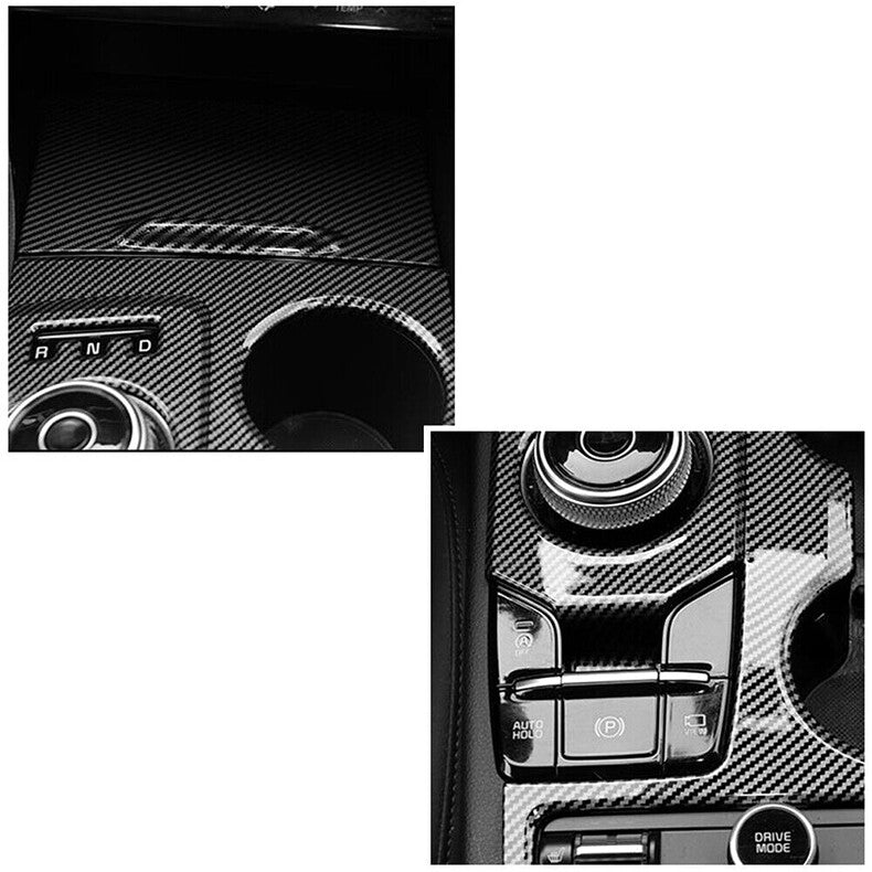 for Kia K5 2021-2023 Carbon Fiber Center Console Gear Shift Box frame cover Trim