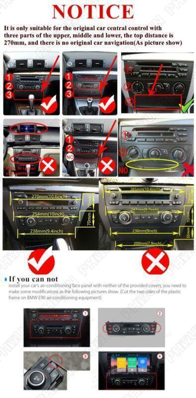 9 Stereo Radio For 2004-2011 for BMW 1 Series E88 E82 E81 E87 Auto AC Carplay GPS