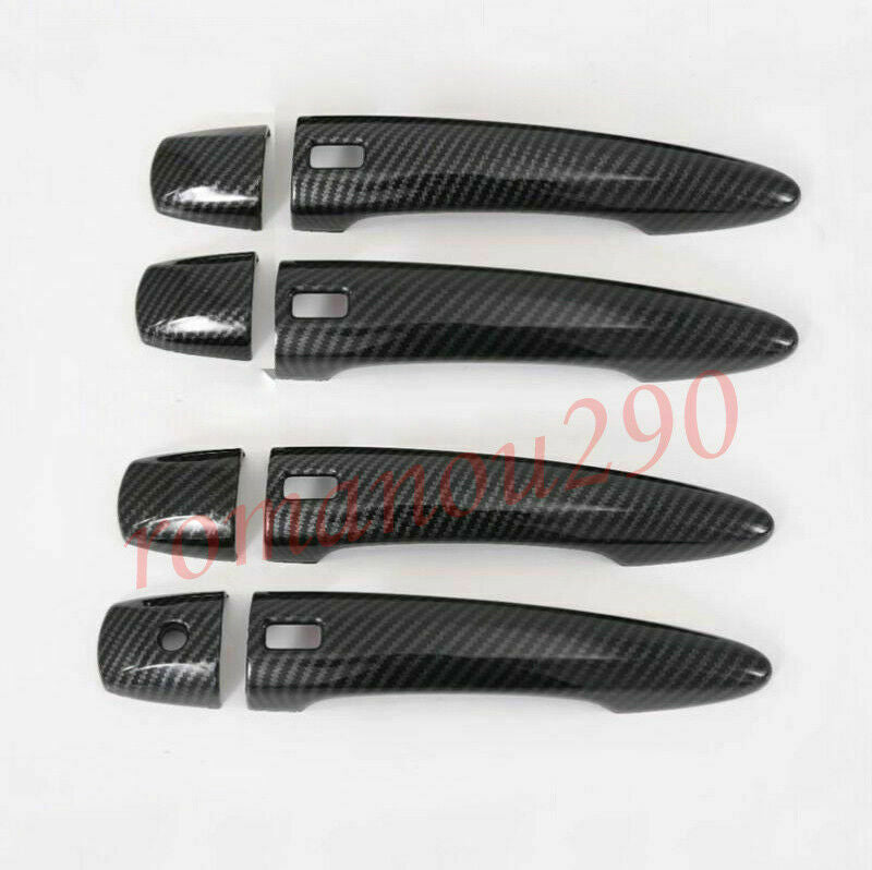 8P for Nissan Rogue 2021-2023 Carbon Fiber ABS Outside Door Handle Cover Trim