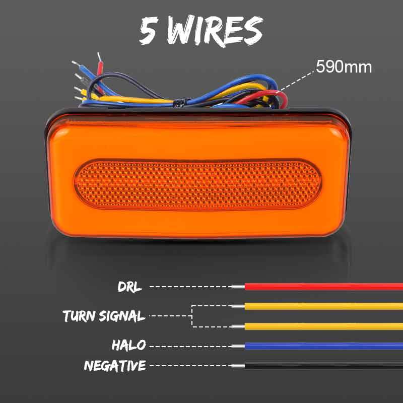 2PCS LED Tail Light Bar Turn Signal Brake Lamp DRL Motorcycles Truck Car ATV UTV