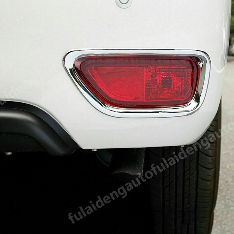 2P Chrome Rear Fog Light Lamp Frame Trim for Nissan Armada Patrol Y62 2017-2019