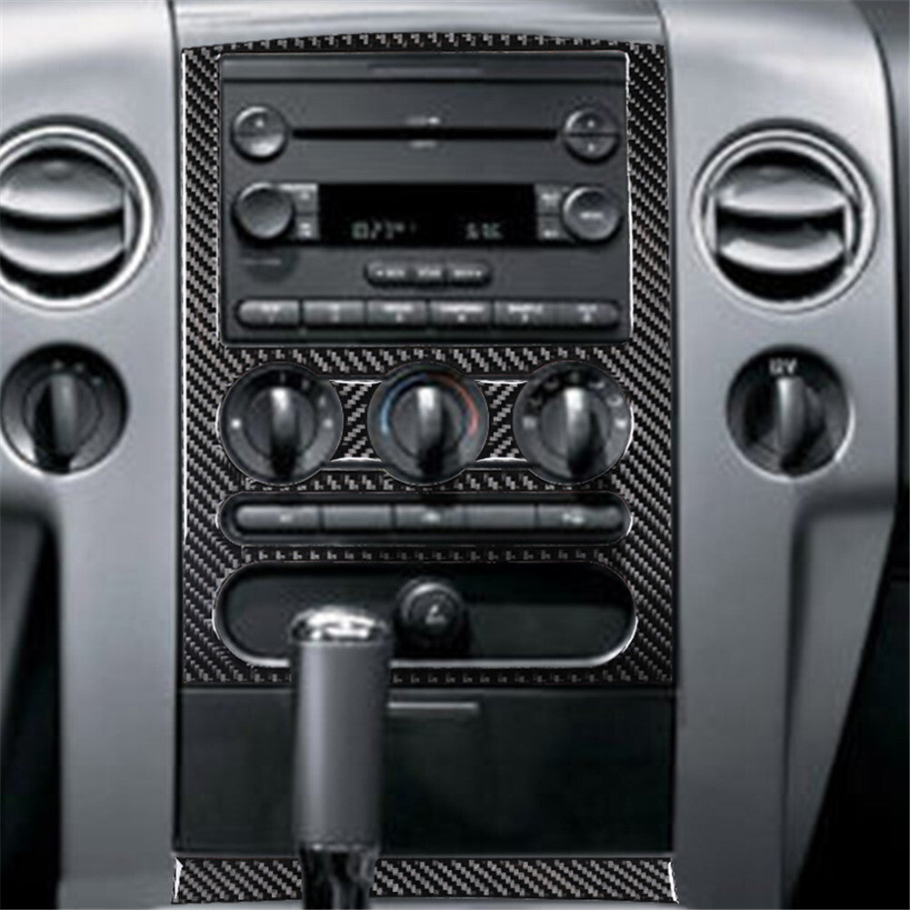 4X Carbon Fiber Interior Central Console Cover Trim for Ford F-150 FX4 2004-2008