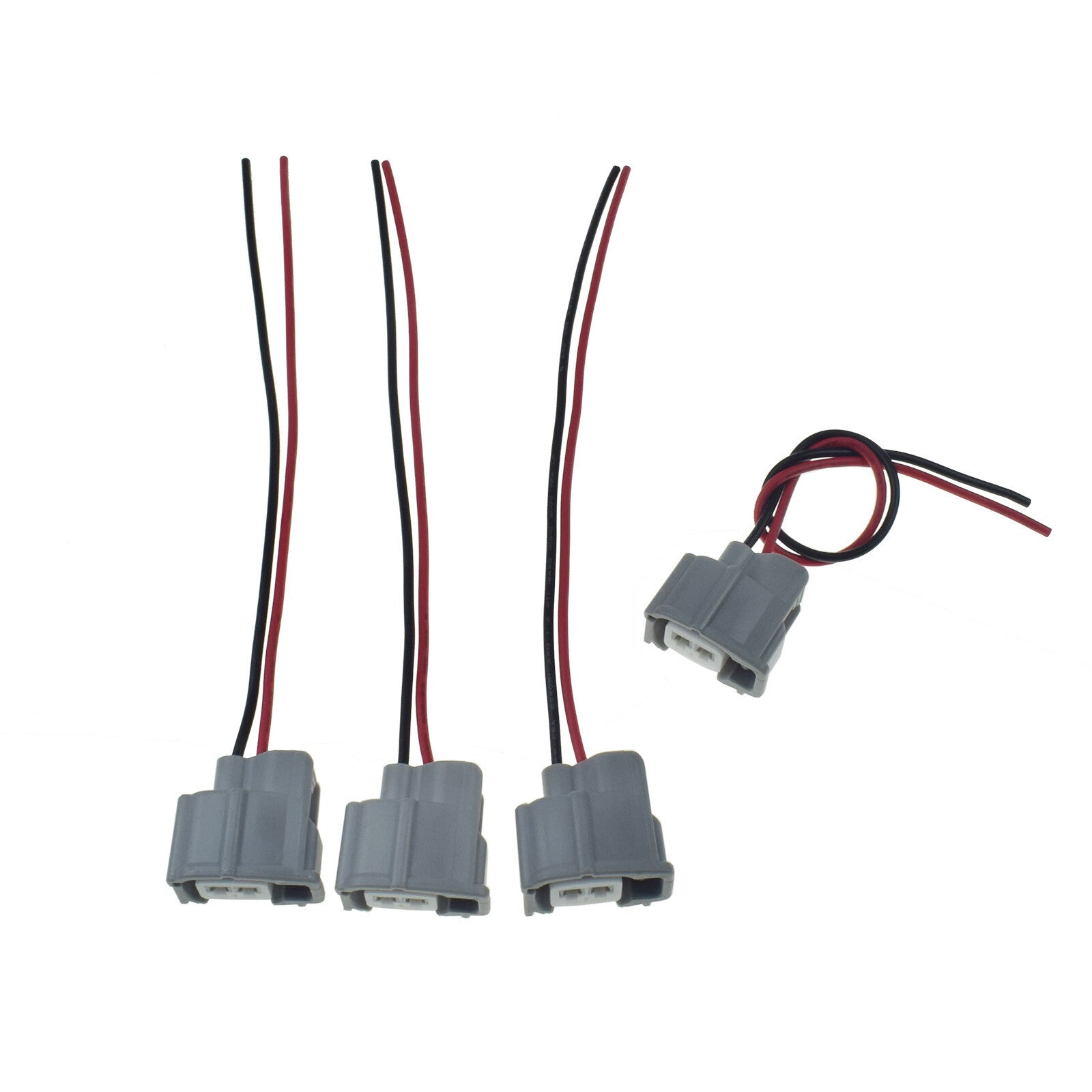 4-Piece Female Fuel Injector Connector Electrical Plug Wiring Harness for Toyota for Lexus