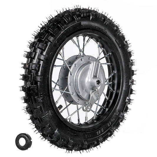 2.50 - 10 front tire rim for 70cc and 110cc Pit Dirt bicycles TTR50, PW50, CRF50, XR50