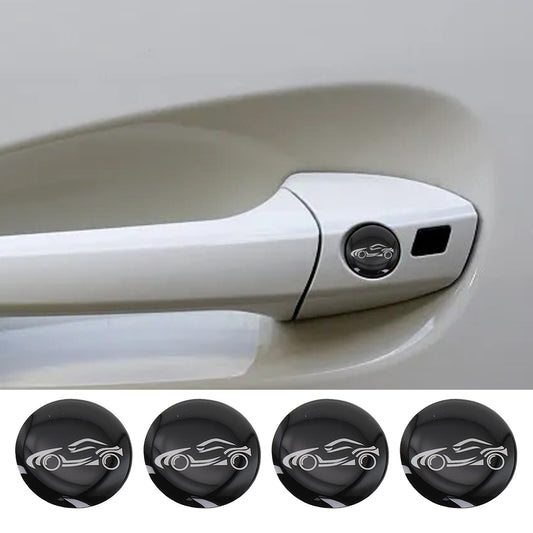 4Pcs Car Door Keyhole Cover Key Hole Protection Sticker Decal Auto Accessories