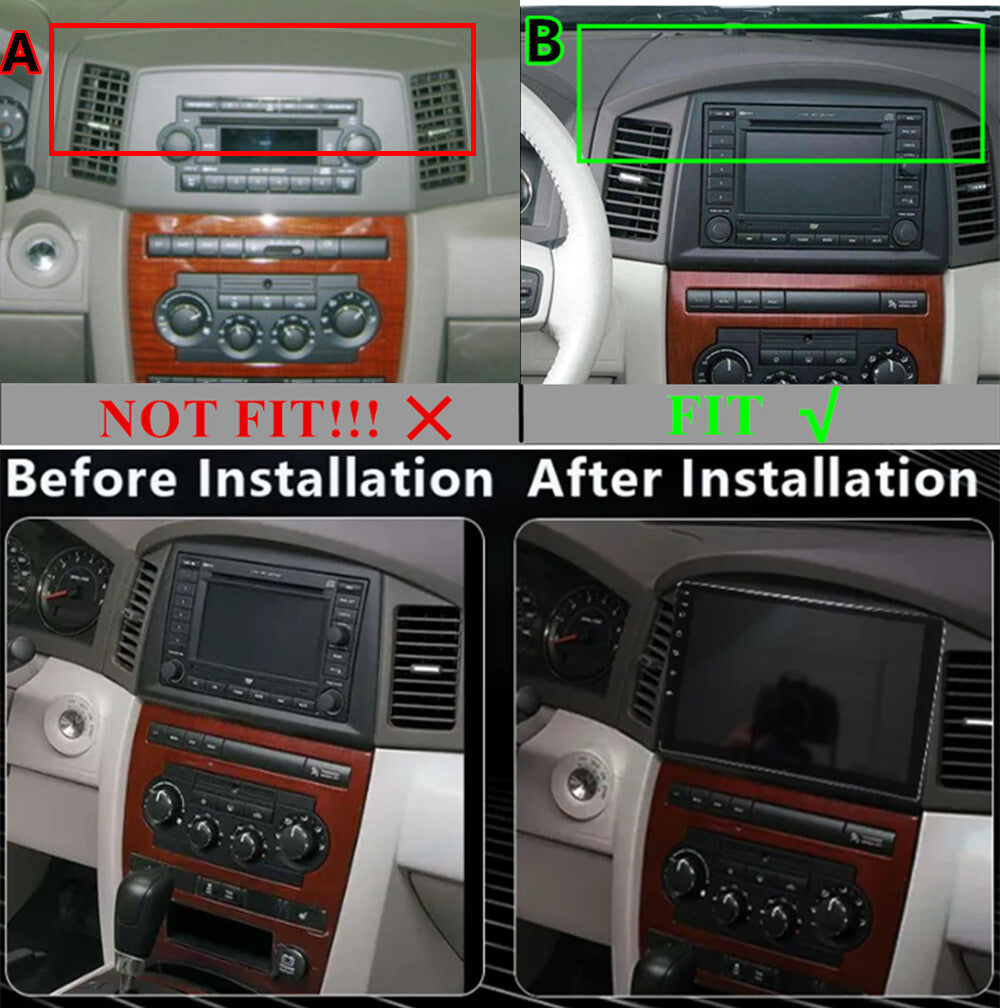 For 2004-2007 for Jeep for Grand Cherokee Stereo Radio 10.1 Android GPS Head Unit Wifi