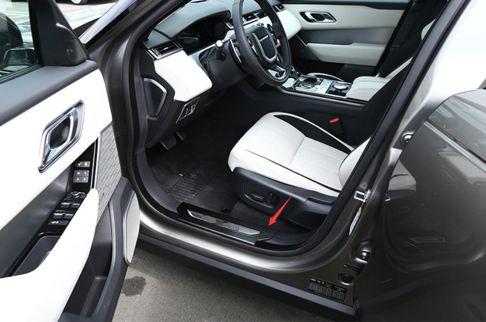 Guard Trim Door Sill Panel Protection for Range Rover Velar Black Steel 2018-23