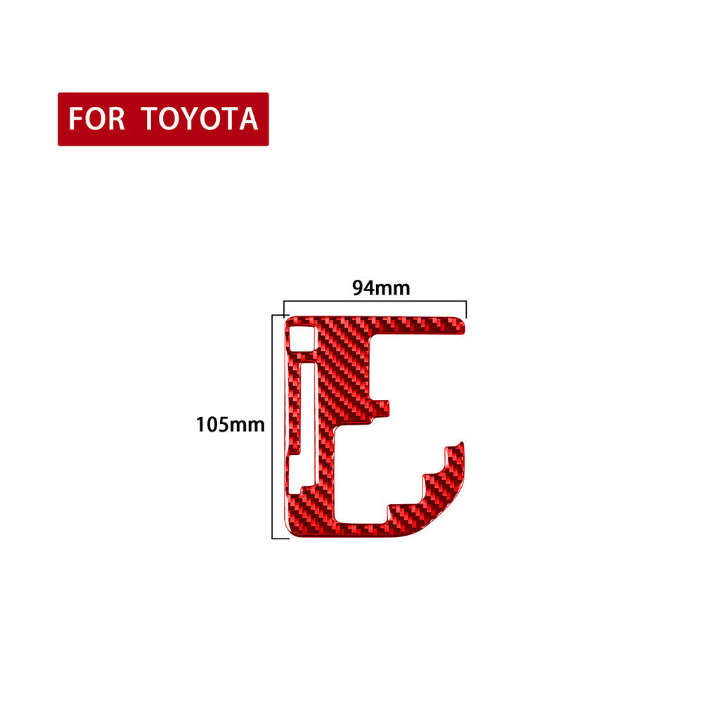Red Carbon Fiber Central Gear Shift Indicator Trim Fit for T@yota Tundr@ 2014-21