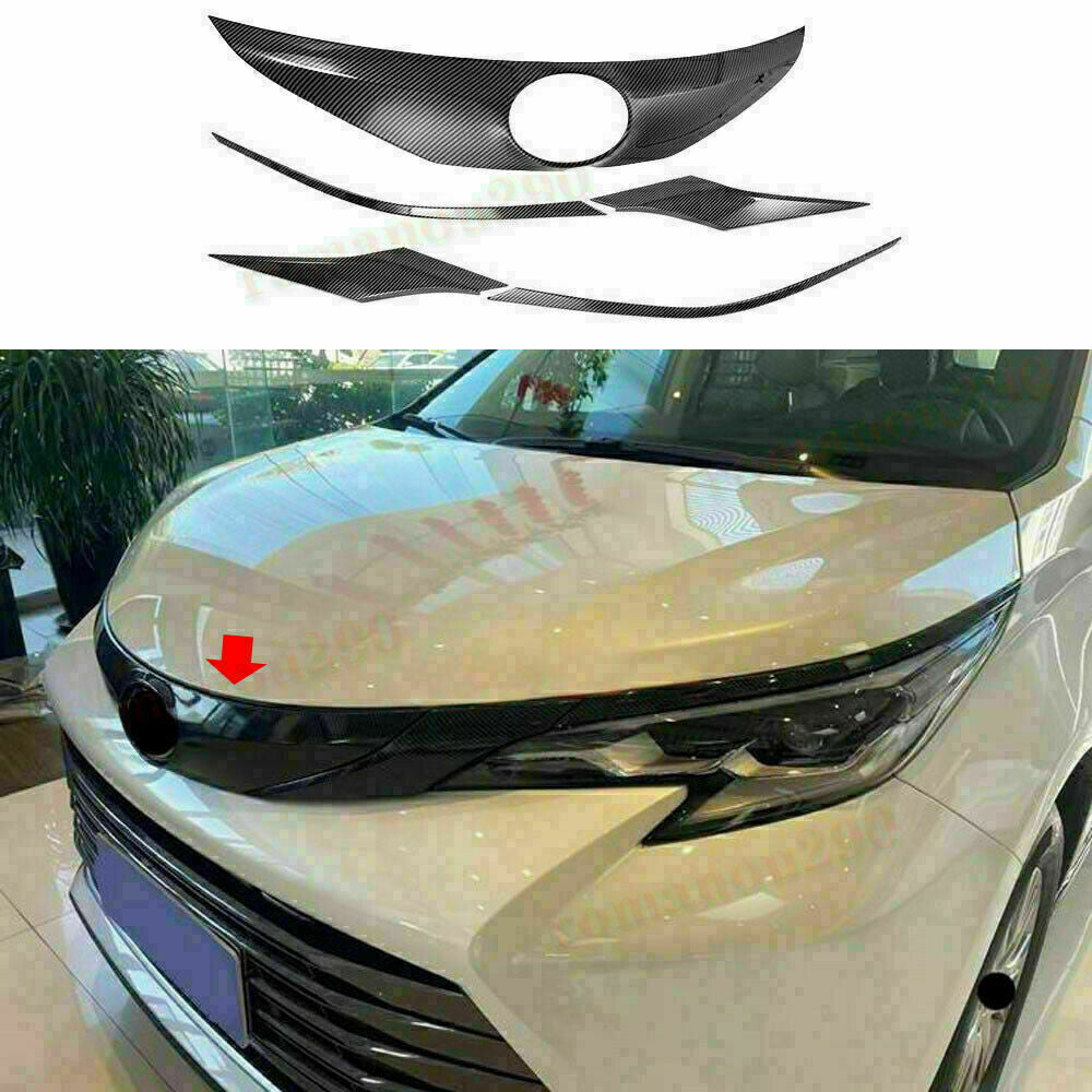 5P for Toyota for Sienna 2021-2023 Front Grille Grilles Moulding Cover Eyebrow Trim