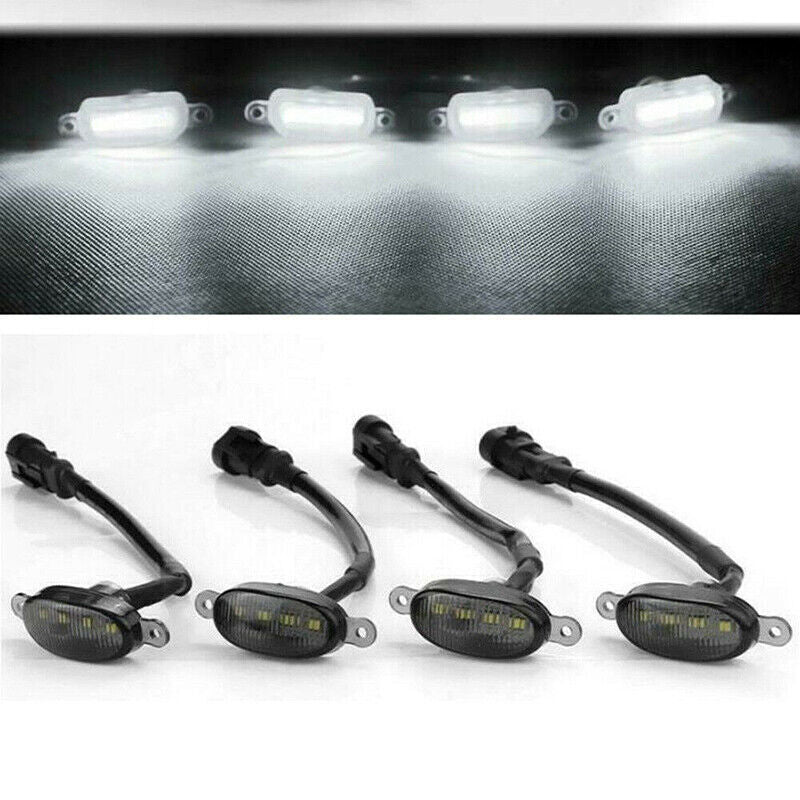 for Dodge Durango 2008-2024 Smoke Front Grille White LED Light Style DRL
