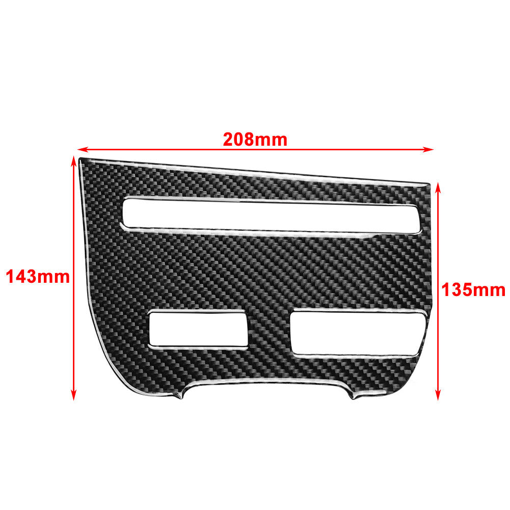 Central Console CD Panel Cover Trim for Nissan GTR R35 08-16 Carbon Fiber Black