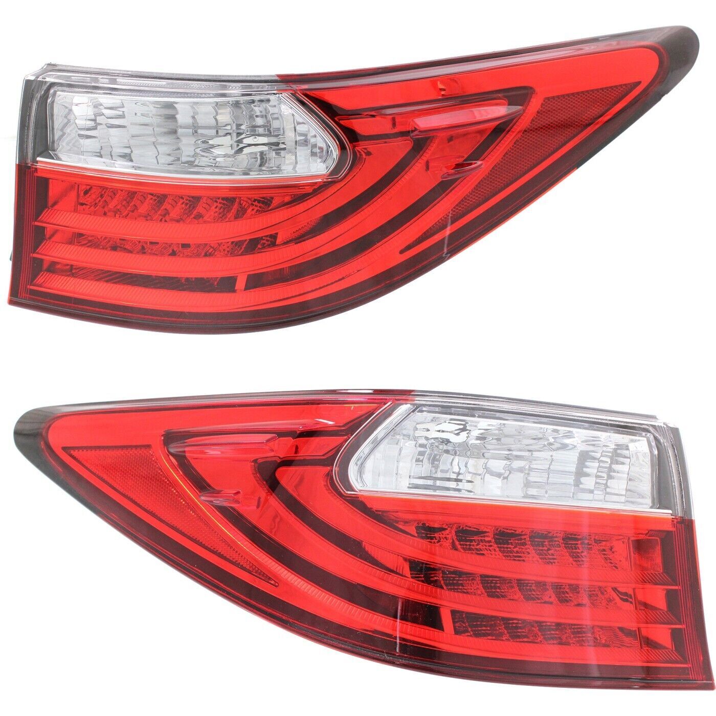 Left taillight assembly for Lexus 2012-2015 ES300h and ES350 turn signal lights.