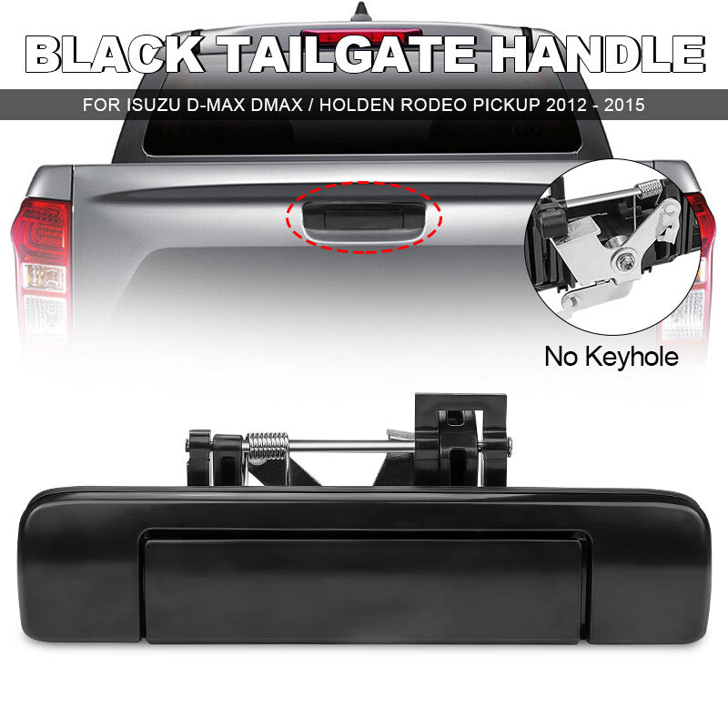 Black Tailgate Handle No Keyhole for 2012-2016 for Holden Colorado RG/ for Isuzu DMAX