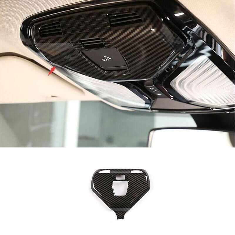 1PCS Carbon Fiber Front Reading Light Cover Trim ABS for BMW 5 Series 2018-2022