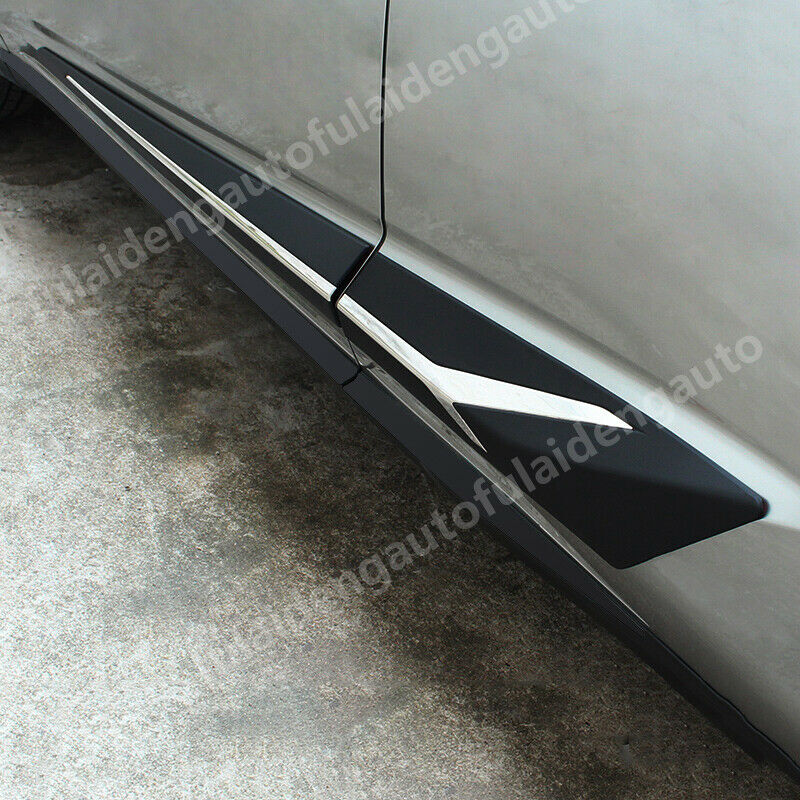 for Lexus NX200t NX300 2015-2021 Black Body Side Door Cover Guard W/ Chrome Trim
