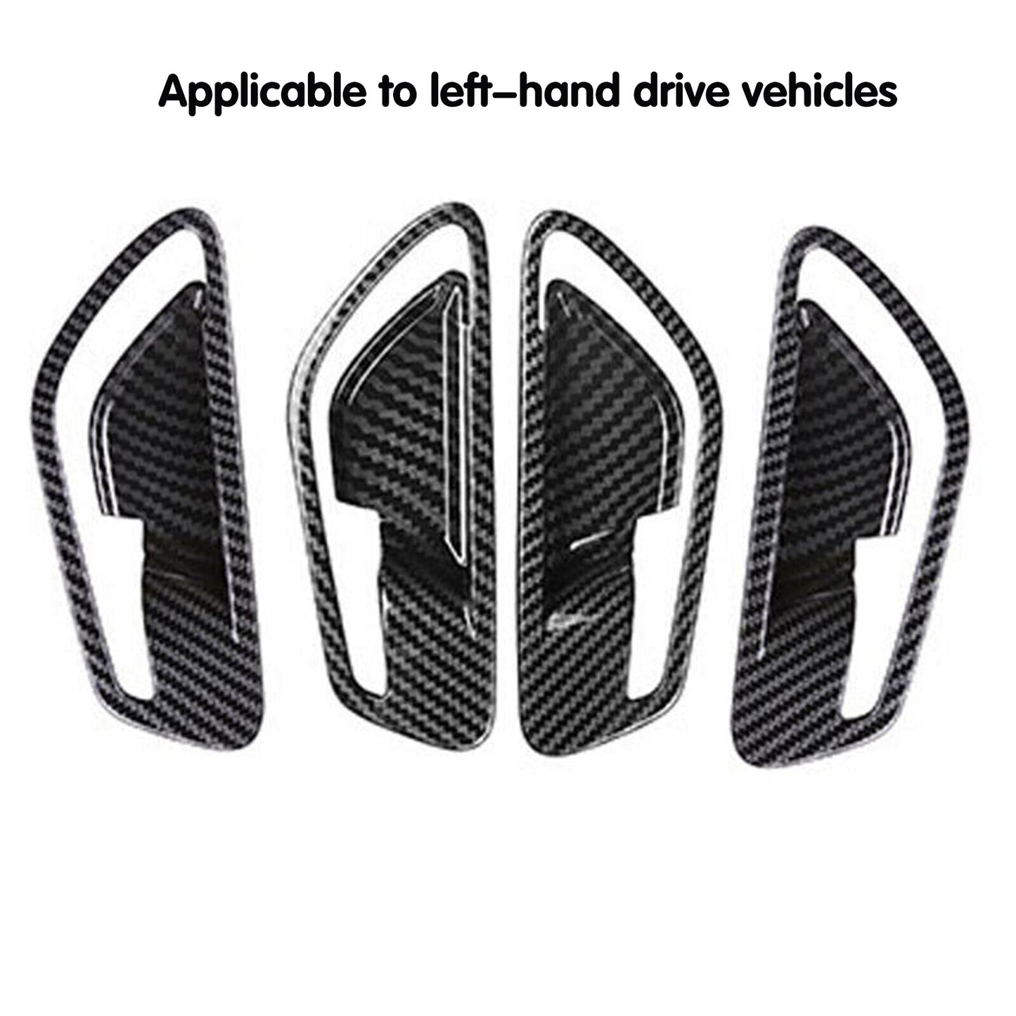 Carbon Fiber/Interior Door Handle Cover Trim for Hyundai for Santa Cruz 2022-2023