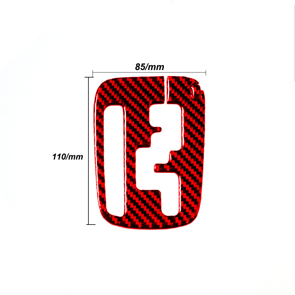 2Pcs Red Carbon Fiber Gear Shift Panel Trim Cover for Subaru Forester 2005-2008